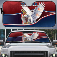 Serbia Auto Sun Shade White Double Headed Eagle With Coat Of Arms - Wonder Print Shop