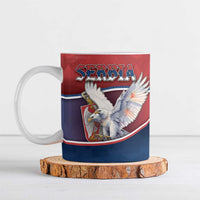 Personalized Serbia Ceramic Mug White Double Headed Eagle With Coat Of Arms - Wonder Print Shop