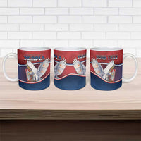 Personalized Serbia Ceramic Mug White Double Headed Eagle With Coat Of Arms - Wonder Print Shop