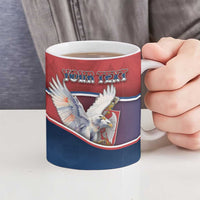 Personalized Serbia Ceramic Mug White Double Headed Eagle With Coat Of Arms - Wonder Print Shop