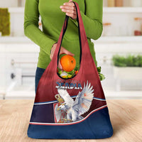 Serbia Grocery Bag White Double Headed Eagle With Coat Of Arms - Wonder Print Shop