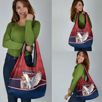 Serbia Grocery Bag White Double Headed Eagle With Coat Of Arms - Wonder Print Shop