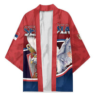 Personalized Serbia Kimono White Double Headed Eagle With Coat Of Arms - Wonder Print Shop