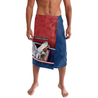 Personalized Serbia Lavalava White Double Headed Eagle With Coat Of Arms - Wonder Print Shop