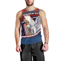 Personalized Serbia Men Tank Top White Double Headed Eagle With Coat Of Arms - Wonder Print Shop
