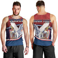 Personalized Serbia Men Tank Top White Double Headed Eagle With Coat Of Arms - Wonder Print Shop