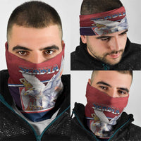 Serbia Neck Gaiter White Double Headed Eagle With Coat Of Arms - Wonder Print Shop
