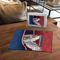 Serbia Puzzle White Double Headed Eagle With Coat Of Arms - Wonder Print Shop