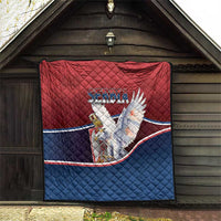 Serbia Quilt White Double Headed Eagle With Coat Of Arms - Wonder Print Shop