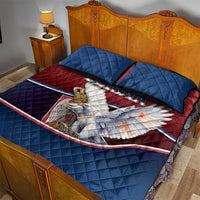 Serbia Quilt Bed Set White Double Headed Eagle With Coat Of Arms - Wonder Print Shop