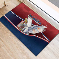 Serbia Rubber Doormat White Double Headed Eagle With Coat Of Arms - Wonder Print Shop