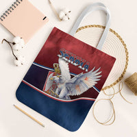 Serbia Tote Bag White Double Headed Eagle With Coat Of Arms - Wonder Print Shop