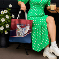 Serbia Tote Bag White Double Headed Eagle With Coat Of Arms - Wonder Print Shop