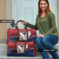 Serbia Travel Bag White Double Headed Eagle With Coat Of Arms - Wonder Print Shop