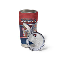 Personalized Serbia Tumbler Cup White Double Headed Eagle With Coat Of Arms - Wonder Print Shop
