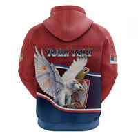 Personalized Serbia Zip Hoodie White Double Headed Eagle With Coat Of Arms - Wonder Print Shop