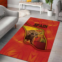 Spain Area Rug The Spanish Fighting Bull With Coat Of Arms - Wonder Print Shop