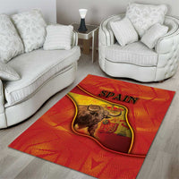Spain Area Rug The Spanish Fighting Bull With Coat Of Arms - Wonder Print Shop
