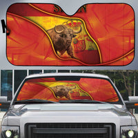 Spain Auto Sun Shade The Spanish Fighting Bull With Coat Of Arms - Wonder Print Shop