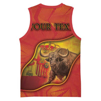 Personalized Spain Basketball Jersey The Spanish Fighting Bull With Coat Of Arms - Wonder Print Shop