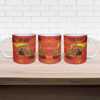 Personalized Spain Ceramic Mug The Spanish Fighting Bull With Coat Of Arms - Wonder Print Shop