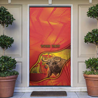 Spain Door Cover The Spanish Fighting Bull With Coat Of Arms - Wonder Print Shop