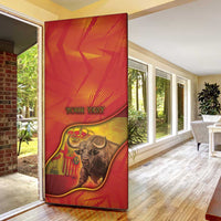 Spain Door Cover The Spanish Fighting Bull With Coat Of Arms - Wonder Print Shop