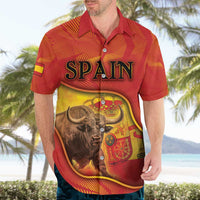 Personalized Spain Hawaiian Shirt The Spanish Fighting Bull With Coat Of Arms - Wonder Print Shop