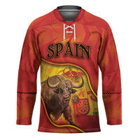 Personalized Spain Hockey Jersey The Spanish Fighting Bull With Coat Of Arms - Wonder Print Shop