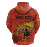 Personalized Spain Hoodie The Spanish Fighting Bull With Coat Of Arms - Wonder Print Shop
