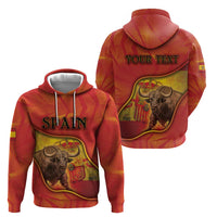 Personalized Spain Hoodie The Spanish Fighting Bull With Coat Of Arms - Wonder Print Shop