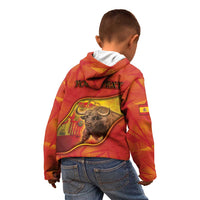Personalized Spain Kid Hoodie The Spanish Fighting Bull With Coat Of Arms - Wonder Print Shop