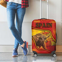 Spain Luggage Cover The Spanish Fighting Bull With Coat Of Arms - Wonder Print Shop