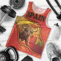 Personalized Spain Men Tank Top The Spanish Fighting Bull With Coat Of Arms - Wonder Print Shop