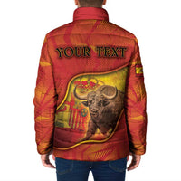 Personalized Spain Padded Jacket The Spanish Fighting Bull With Coat Of Arms - Wonder Print Shop