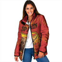 Personalized Spain Padded Jacket The Spanish Fighting Bull With Coat Of Arms - Wonder Print Shop