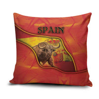 Spain Pillow Cover The Spanish Fighting Bull With Coat Of Arms - Wonder Print Shop