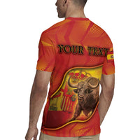 Personalized Spain Rugby Jersey The Spanish Fighting Bull With Coat Of Arms - Wonder Print Shop