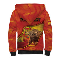 Personalized Spain Sherpa Hoodie The Spanish Fighting Bull With Coat Of Arms - Wonder Print Shop