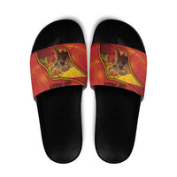 Spain Slide Sandals The Spanish Fighting Bull With Coat Of Arms - Wonder Print Shop