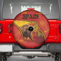 Spain Spare Tire Cover The Spanish Fighting Bull With Coat Of Arms - Wonder Print Shop