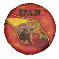 Spain Spare Tire Cover The Spanish Fighting Bull With Coat Of Arms - Wonder Print Shop
