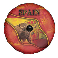 Spain Spare Tire Cover The Spanish Fighting Bull With Coat Of Arms - Wonder Print Shop
