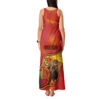 Personalized Spain Tank Maxi Dress The Spanish Fighting Bull With Coat Of Arms - Wonder Print Shop