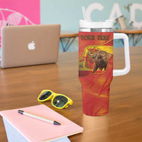 Personalized Spain Tumbler With Handle The Spanish Fighting Bull With Coat Of Arms - Wonder Print Shop