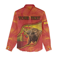 Personalized Spain Women Casual Shirt The Spanish Fighting Bull With Coat Of Arms - Wonder Print Shop