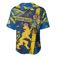 Personalized Sweden Baseball Jersey Coat Of Arms Unique Style - Wonder Print Shop