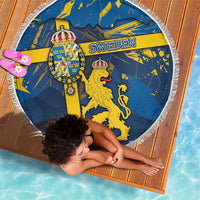 Sweden Beach Blanket Coat Of Arms Unique Style - Wonder Print Shop
