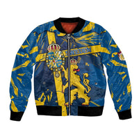 Personalized Sweden Bomber Jacket Coat Of Arms Unique Style - Wonder Print Shop