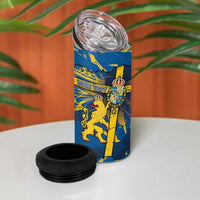 Personalized Sweden 4 in 1 Can Cooler Tumbler Coat Of Arms Unique Style - Wonder Print Shop